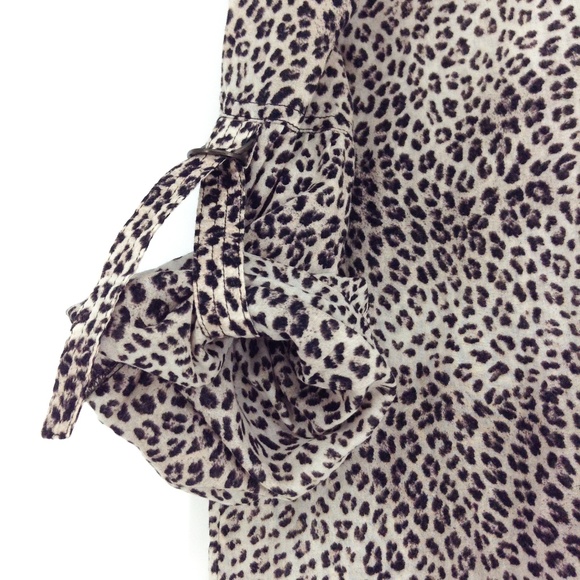 ZARA BASIC Leopard Print Blouse - Picture 6 of 8